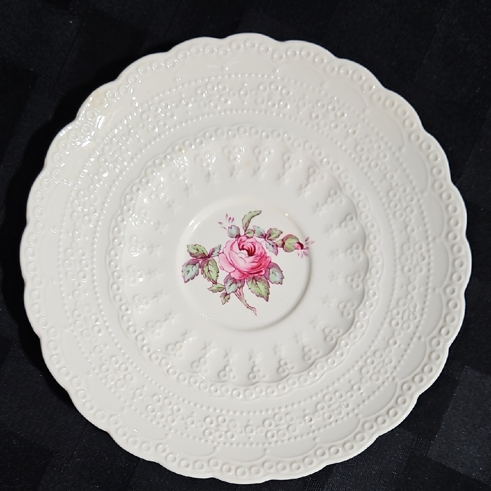 Vintage Copeland Spode Jewel Billingsley Rose Saucer Plate - Made in England